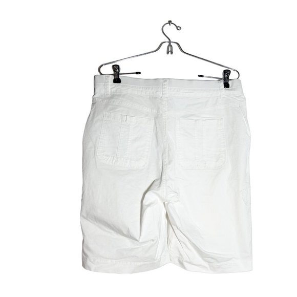 Lee Womens Relaxed Fit Avey Knit Waist Cargo Bermuda in White - Sz 10 Medium - Picture 3 of 6